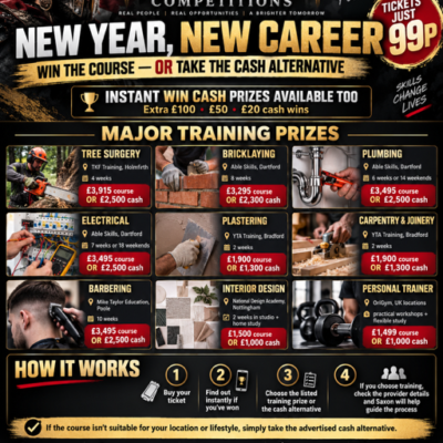 NEW YEAR, NEW CAREER - WIN YOUR TRAINING COURSE OR TAKE THE CASH